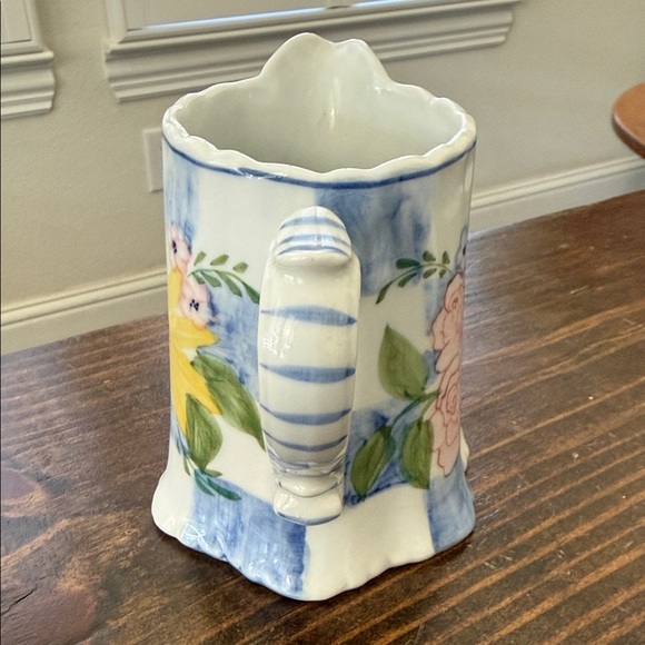 Andrea By Sadek Pink, Yellow & Blue Floral Sugar and Creamer Set - Picture 8 of 13